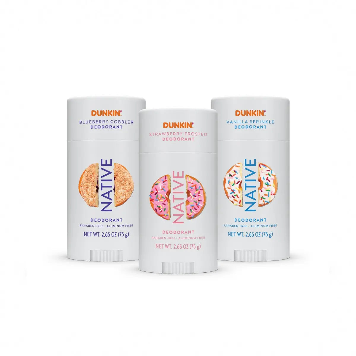 NATIVE Deodorant Stick Discovery 3-Pack - Aluminum-Free, 72-Hour Odor Protection, Natural Ingredients, Paraben-Free, Phthalate-Free, Sulfate-Free