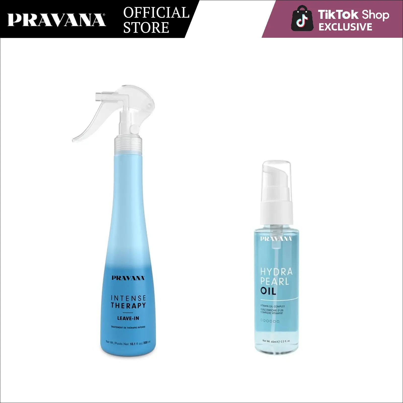 PRAVANA Intense Therapy Leave-In 10Oz: Hydrating Mist + Hydra Pearl Oil 2.2 Oz